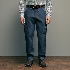 Zhan‎ Di Ji Pu AFS 1961 Denim Cargo Pants Blue Utility Workwear Carpenter